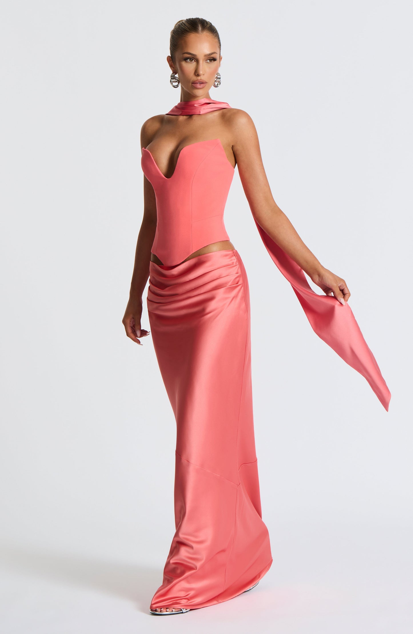 Kamiyah Corset - Coral Pink